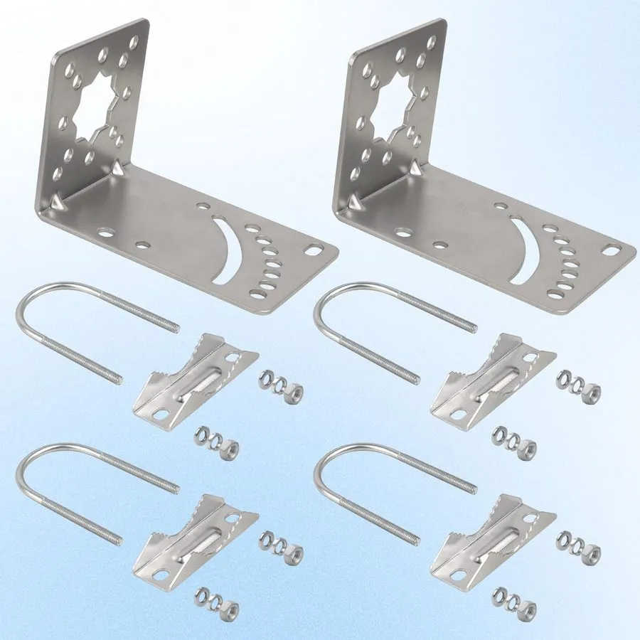 Антенна Antenna Mast Clamp2pcs Pole Mount Bracket With Double Ubolts Antenna Pol — фото лота 2