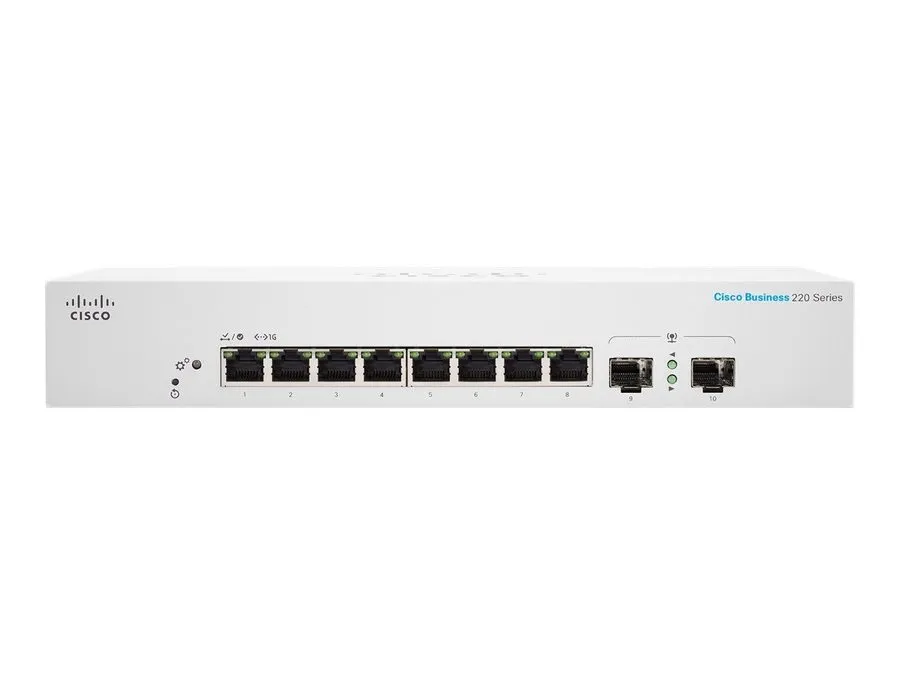 Коммутатор Cisco CBS220-8T-E-2G-NA Business CBS220-8T-E-2G Ethernet Switch