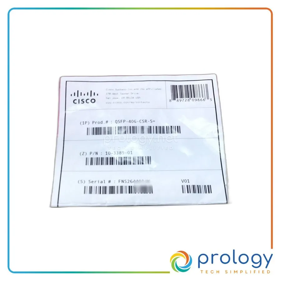 Трансивер CISCO QSFP-40G-CSR-S 40GBASE-CSR w/ LC Connector LIFETIME