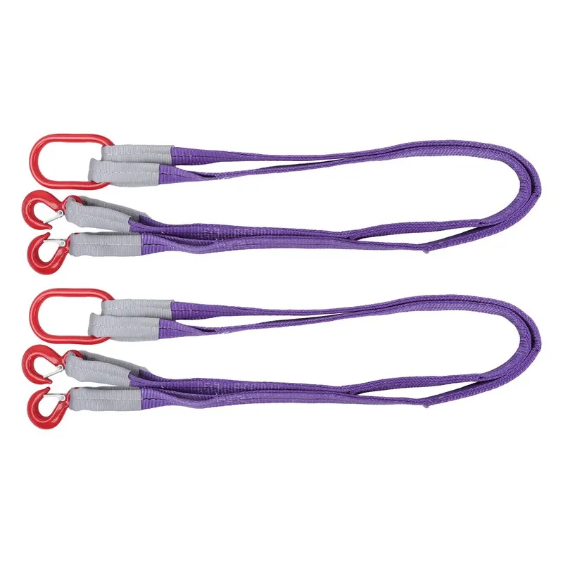 Строп Lifting Slings Straps w/ Hooks 5 Ft 4409LB Capacity Purple Rigging Straps