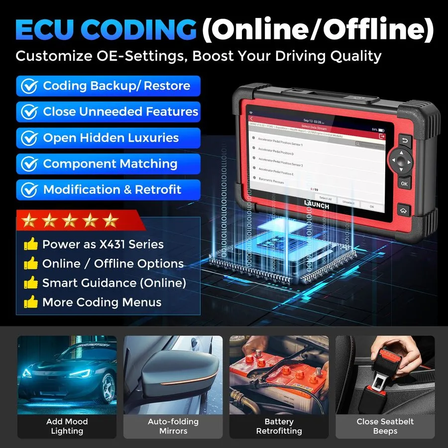 Диагностический сканер LAUNCH CRP919E CRP909E CRP129E PLUS OBD2 Car Diagnostic T — фото лота 2