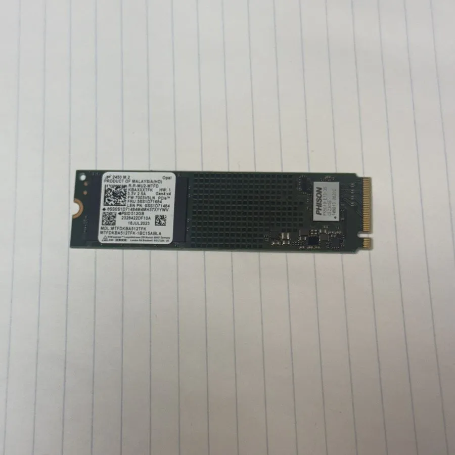 SSD-накопитель Micron 512GB 2450 M.2 NVMe PCIe Internal SSD Opal MTFDKBA512TFK-1