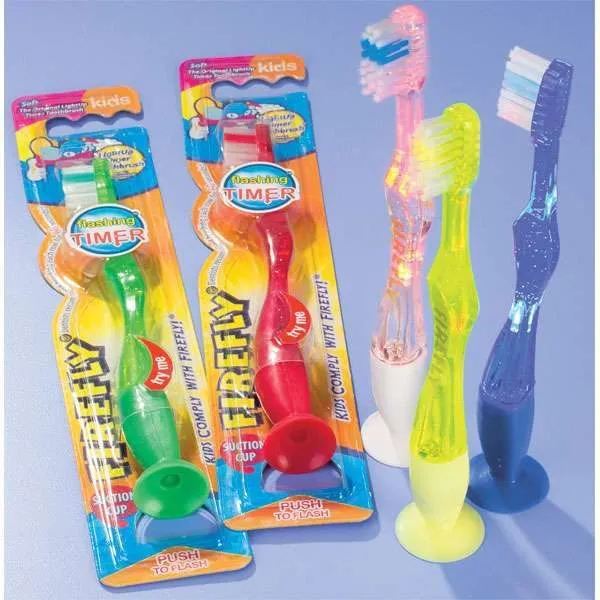 Вакуумная присоска FireFly Suction Cup Toothbrushes 48/Box, Assorted Colors. Sta — фото лота 1