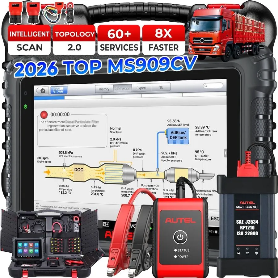 Диагностический сканер Autel Maxisys MS909CV OBD2 Diagnostic Heavy Duty Truck Sc