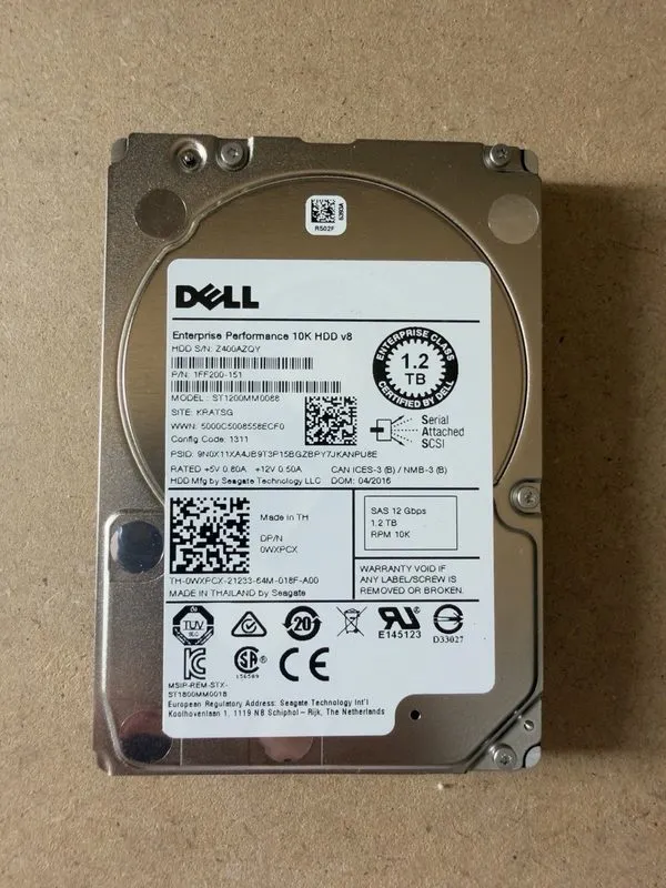 Жёсткий диск Dell WXPCX 0WXPCX ST1200MM0088 1.2TB 10K SAS 12GB/s 2.5 in HDD Hard