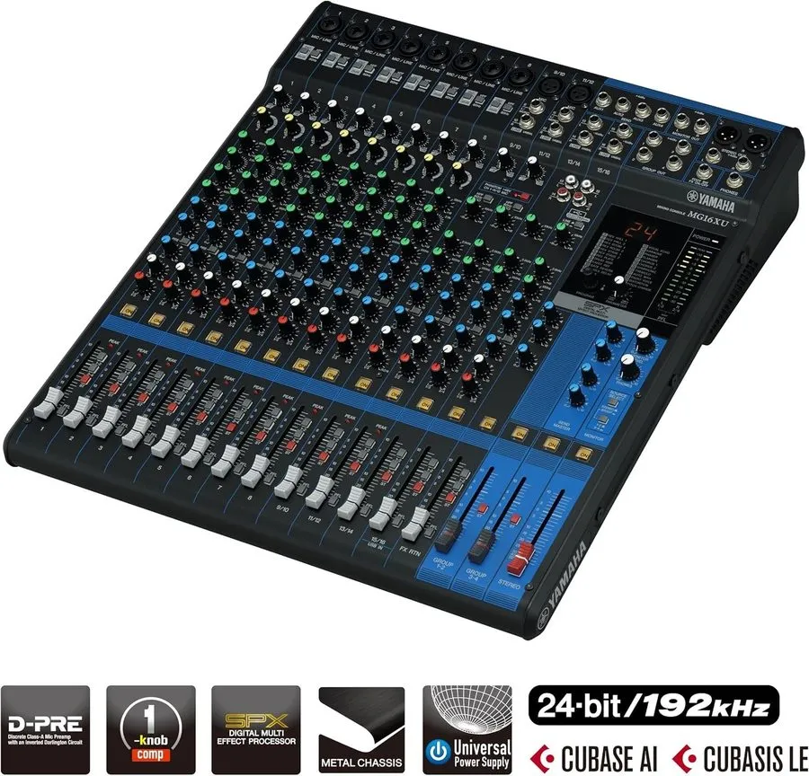 Микшерный пульт YAMAHA MG16XU Mixing Console 16-Channel Analog Mixer with Effect