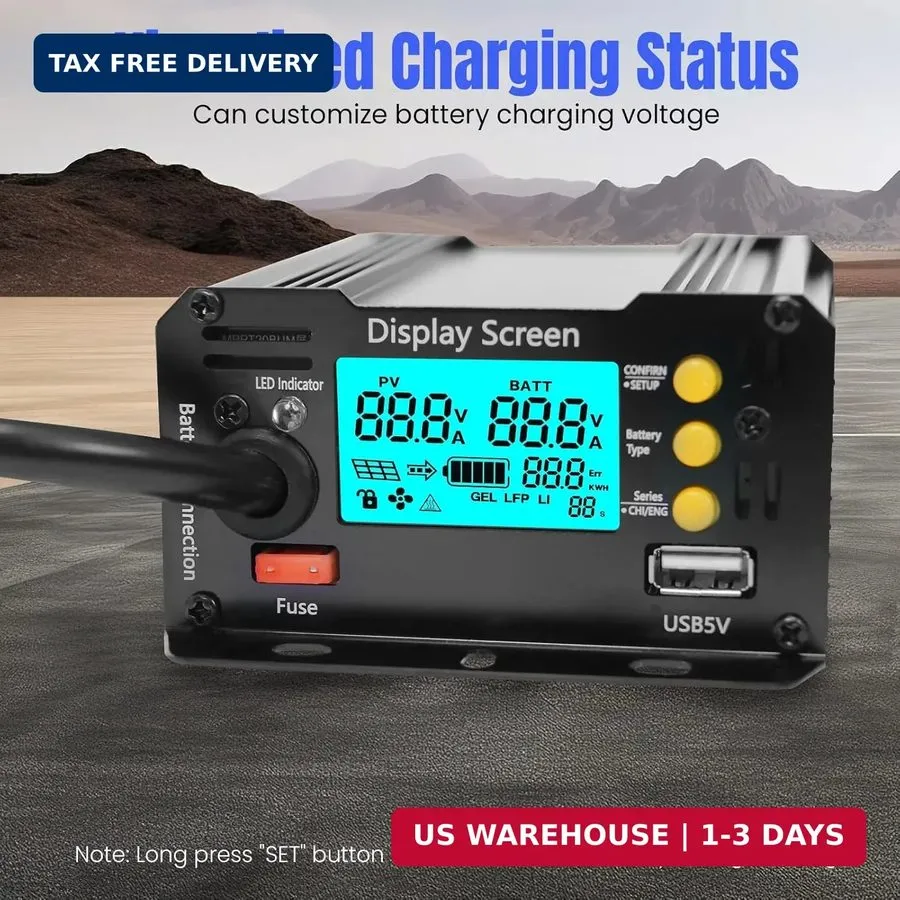 Аккумулятор 400W Boost MPPT Solar Charge Controller LCD Solar Panel Regulator LC