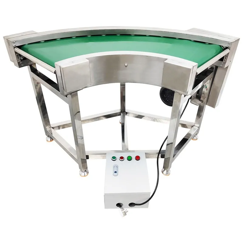 Конвейер 90° Turn PVC Belt Conveyor 15.7in Width 110V 400W Speed Adjustable Indu