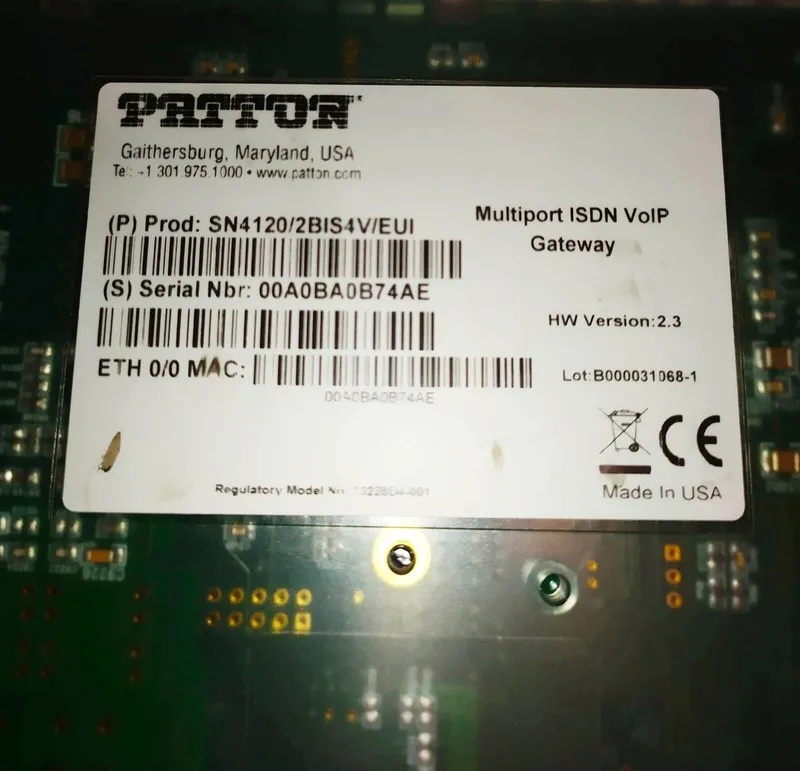 VoIP-шлюз Patton SmartNode SN4120 Gateway VoIP 2BRI + 4FXS Enterprise — фото лота 2