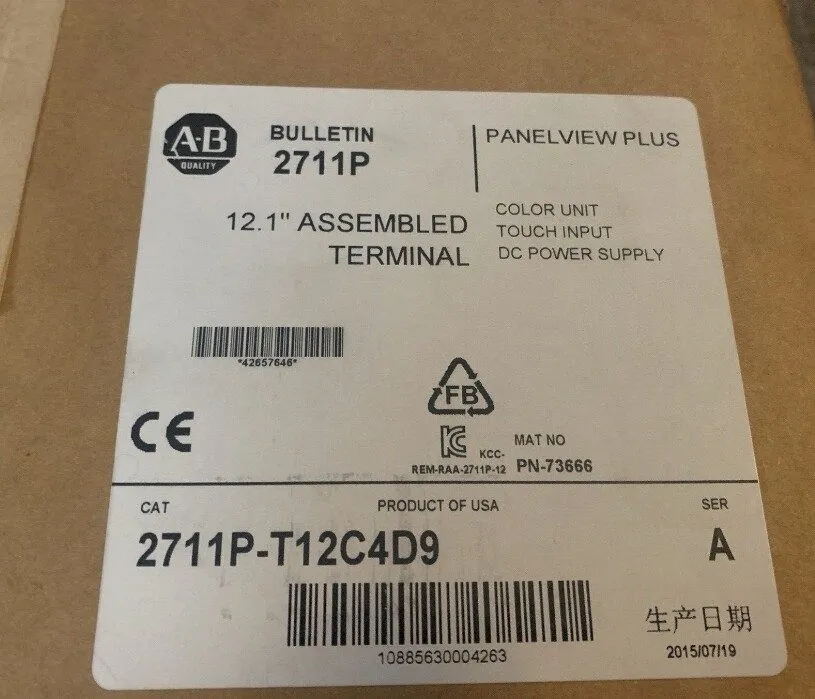 Панель оператора Unopen Allen Bradley 2711P-T12C4D9 /A PanelView Plus 6 1250 12"