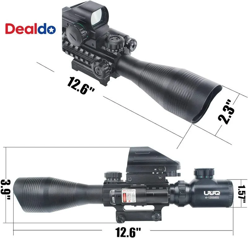 Оптико-электронная система UUQ C4-12X50 Rifle Scope Dual Illuminated Reticle W/L — фото лота 2