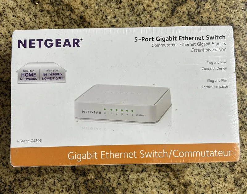 Коммутатор NETGEAR (GS205100PAS) 5 Port Gigabit Ethernet Switch