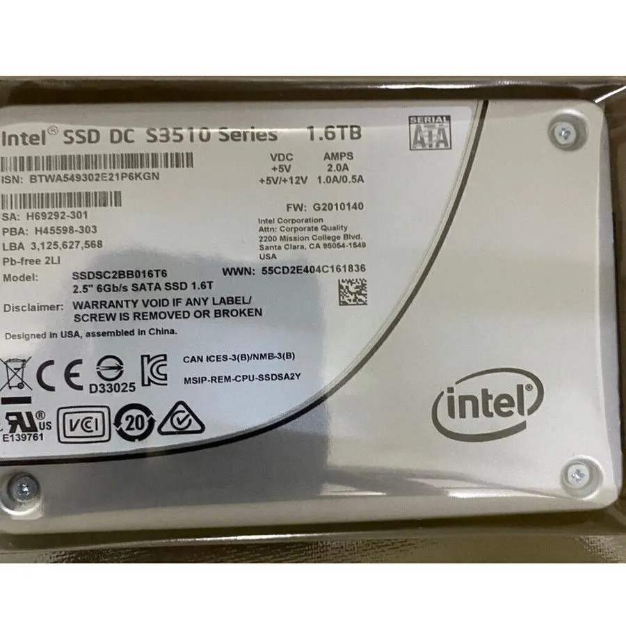 SSD-накопитель Intel DC S3510 Series 1.6TB SSD SATA III Enterprise 2.5" 6Gb/s SS