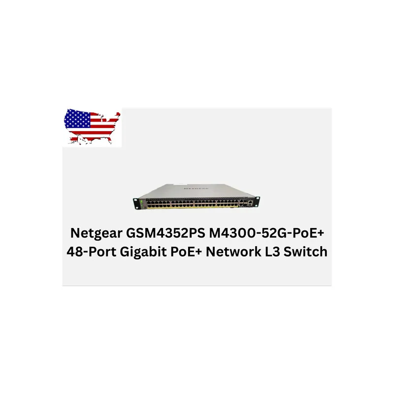 Коммутатор Netgear GSM4352PS M4300-52G-PoE+ 48-Port Gigabit PoE+ Network L3 Swit