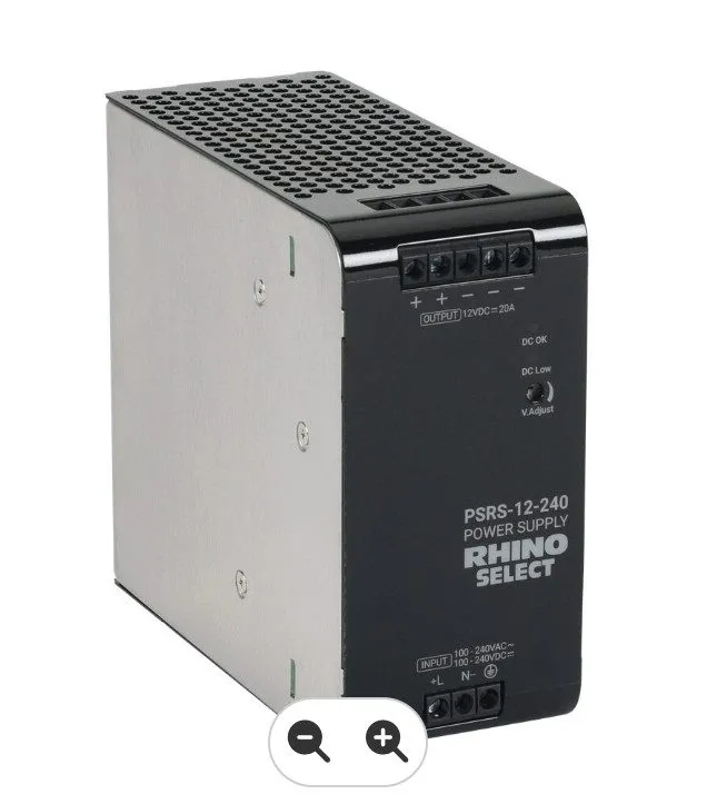 Блок питания RHINO SELECT PSRS-12-240 12VDC 20A 240W DIN Rail Power Supply — фото лота 1