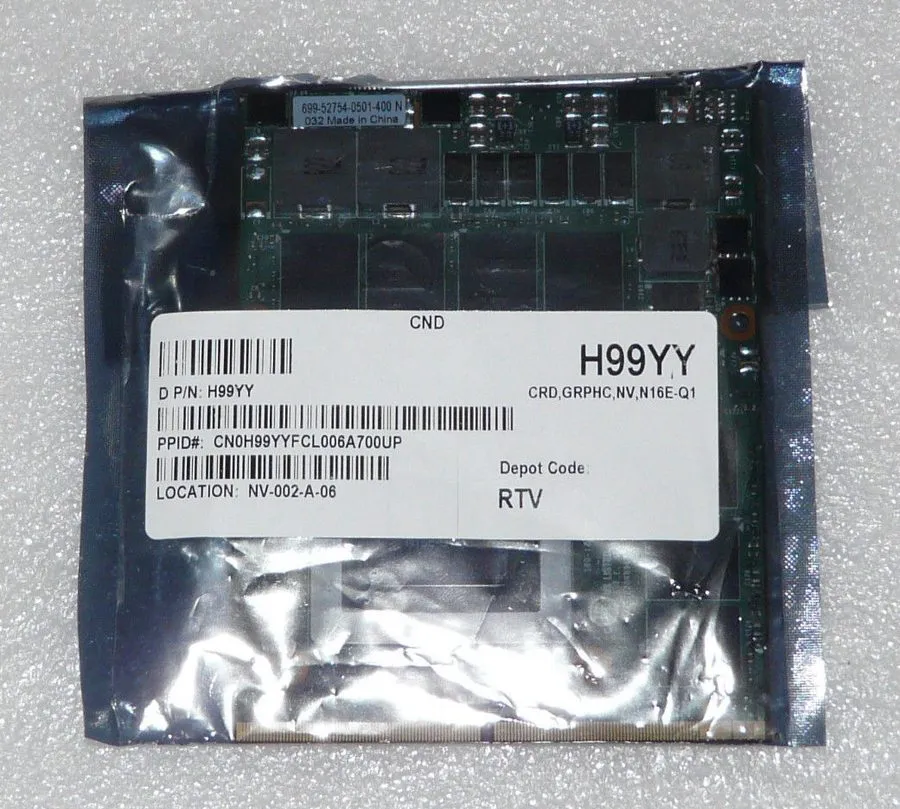 GPU-ускоритель DELL PRECISION 17 7710 GRAPHIC CARD NVIDIA QUADRO M3000M 4GB H99Y — фото лота 1