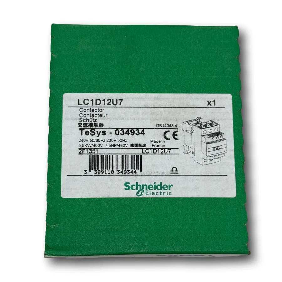 Контактор Schneider LC1D12U7 034934 5.5KW Contactor With 240V 50/60HZ (New Boxed