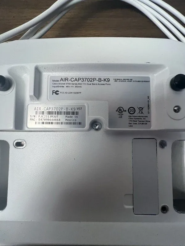 Точка доступа Wi-Fi Cisco AIR-CAP3702P-B-K9 802.11ac Aironet Wireless Access Poi — фото лота 2