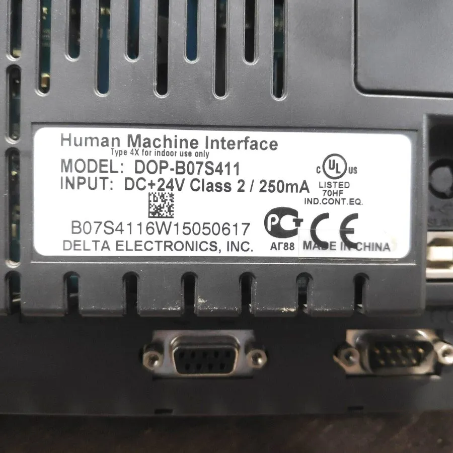 Панель оператора DELTA DOP-B07S411 HMI Touch Screen Panel 7 inch 24VDC — фото лота 1
