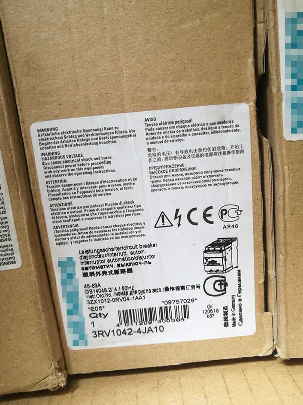 Автоматический выключатель Siemens 3RV1042-4JA10 3P 690VAC S3 Frame Size Motor P