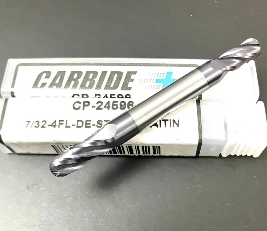 Режущий инструмент Carbide Plus CP-24596 7/32" 4FL DE Ball Nose Stub End Mill Ca