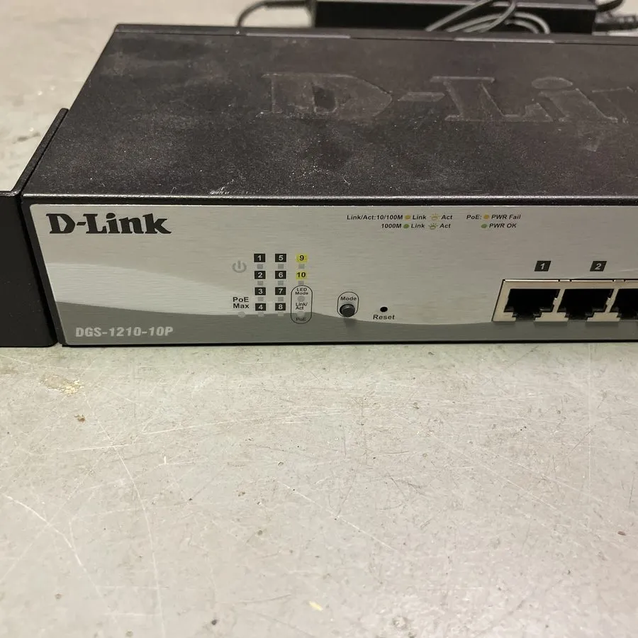 Коммутатор D-Link 10-Port Gigabit Smart Managed PoE+ (65W) Switch [DGS-1210-10P]