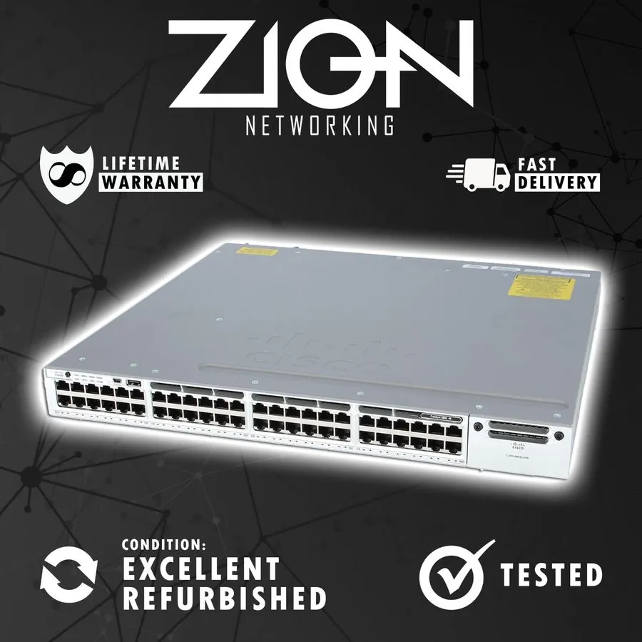 Коммутатор Cisco WS-C3850-48T-E 48 Ports Managed Network Switch-PWR-C1-350WAC/ L