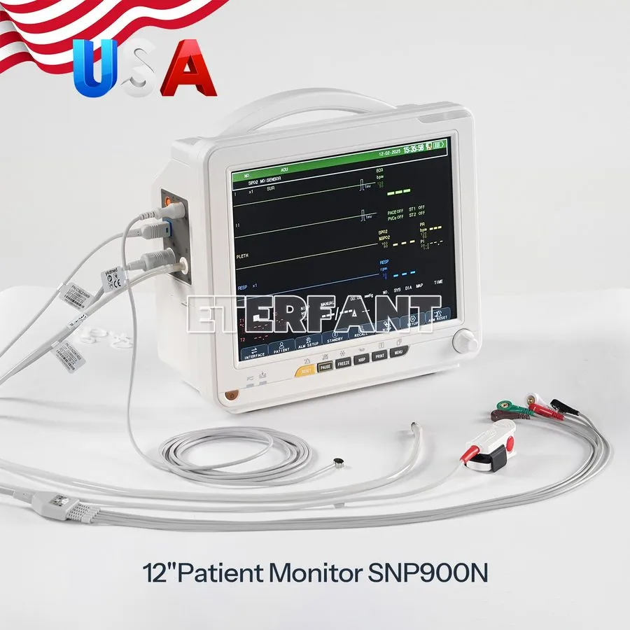 Монитор пациента SNP900N 12" Patient Monitor Vital Sign/Mobile Rolling Cart Heig