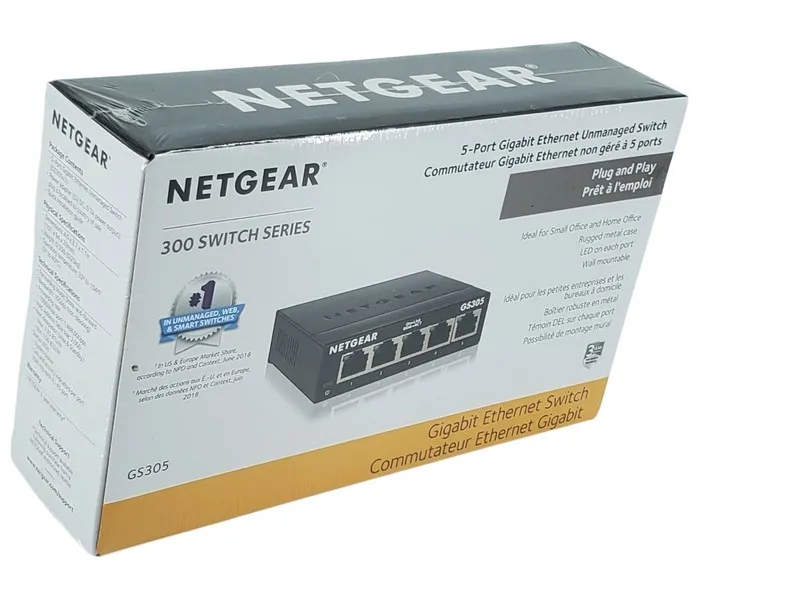 Коммутатор NETGEAR GS305v3 5 Port Gigabit Ethernet Unmanaged Switch