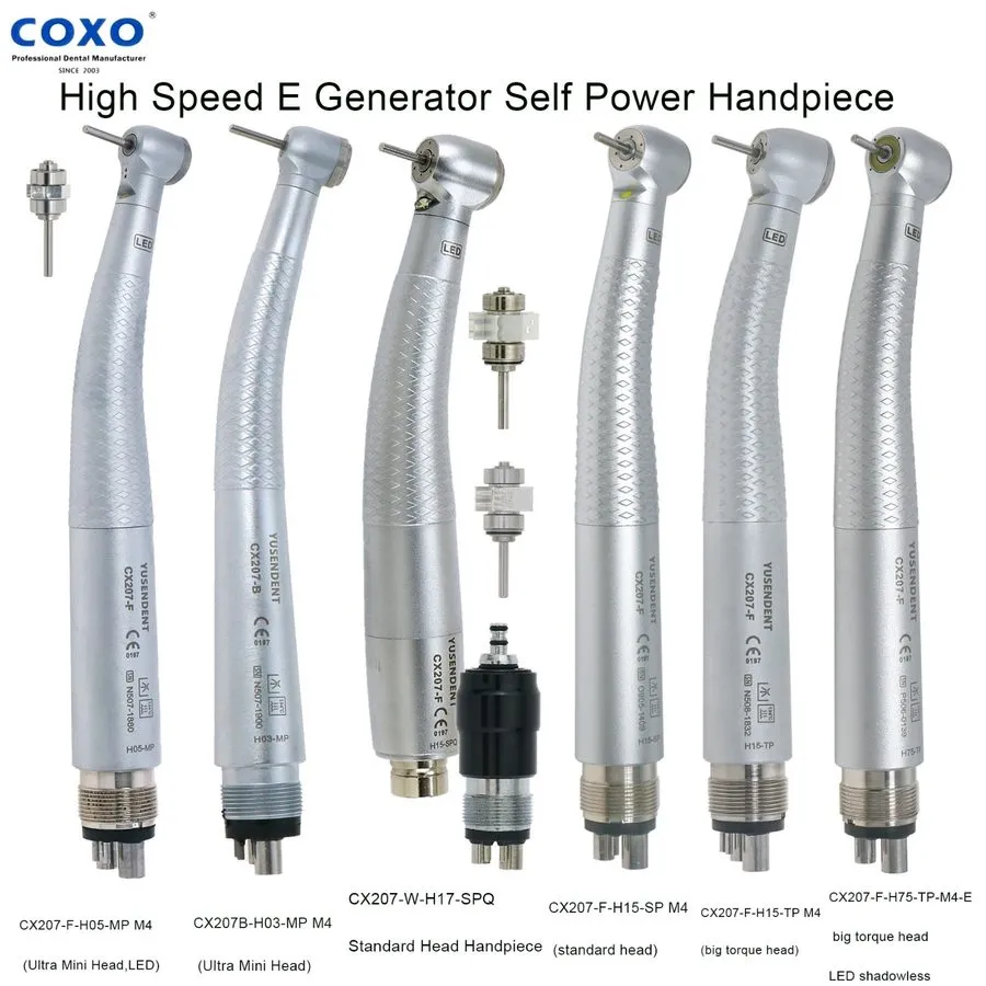 Стоматологический наконечник COXO Dental Handpiece 4 Hole LED E Generator CX207-
