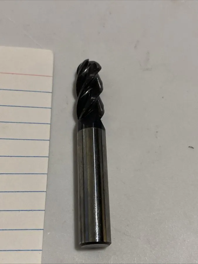 Режущий инструмент Accupro 3/8" 4FL Carbide Ball Nose End Mill 7/8" LOC AlTiN 09 — фото лота 2