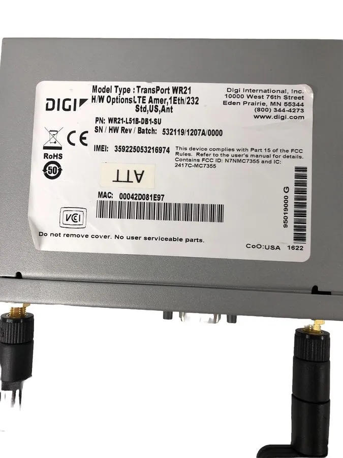 Маршрутизатор Digi TransPort WR21 Cellular Router, WR21-L51B-DB1-SU