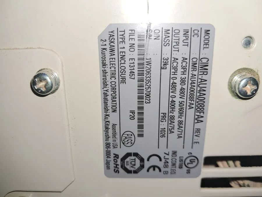 Частотный преобразователь yaskawa A1000 VFD cimr-au4a0088faa