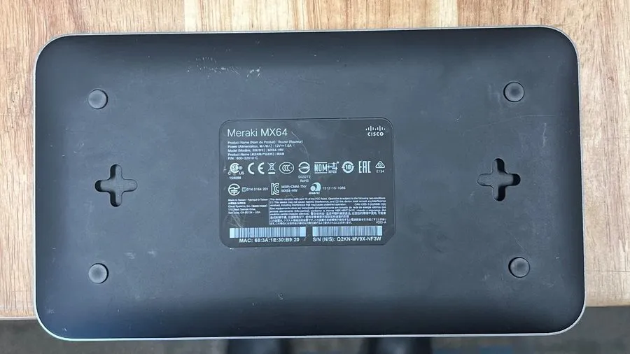 Маршрутизатор Meraki MX64