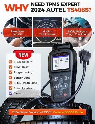 Диагностический сканер Autel MaxiTPMS TS408S as TS501 Relearn OBD Programmming D — фото лота 2