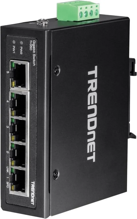 Коммутатор TRENDnet TI-G50 5-Port Hardened Industrial Gigabit DIN-Rail Switch 12