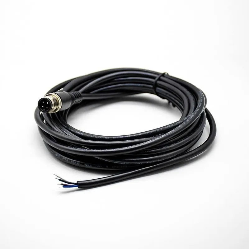Разъём M12 Connector A Code Single Male Head Straight Aviation Plug 4 Pin 5M/16. — фото лота 2