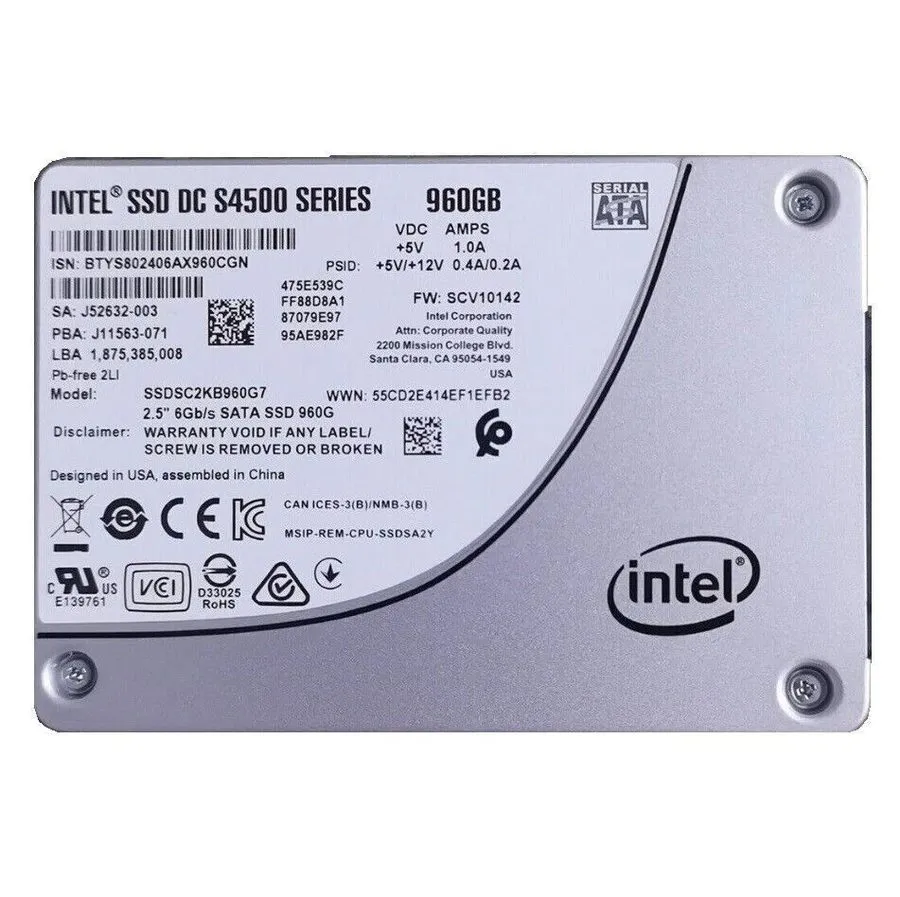 SSD-накопитель Intel DC S4500 Series 960GB SSD 2.5 inch SATA3 Solid State Drive 