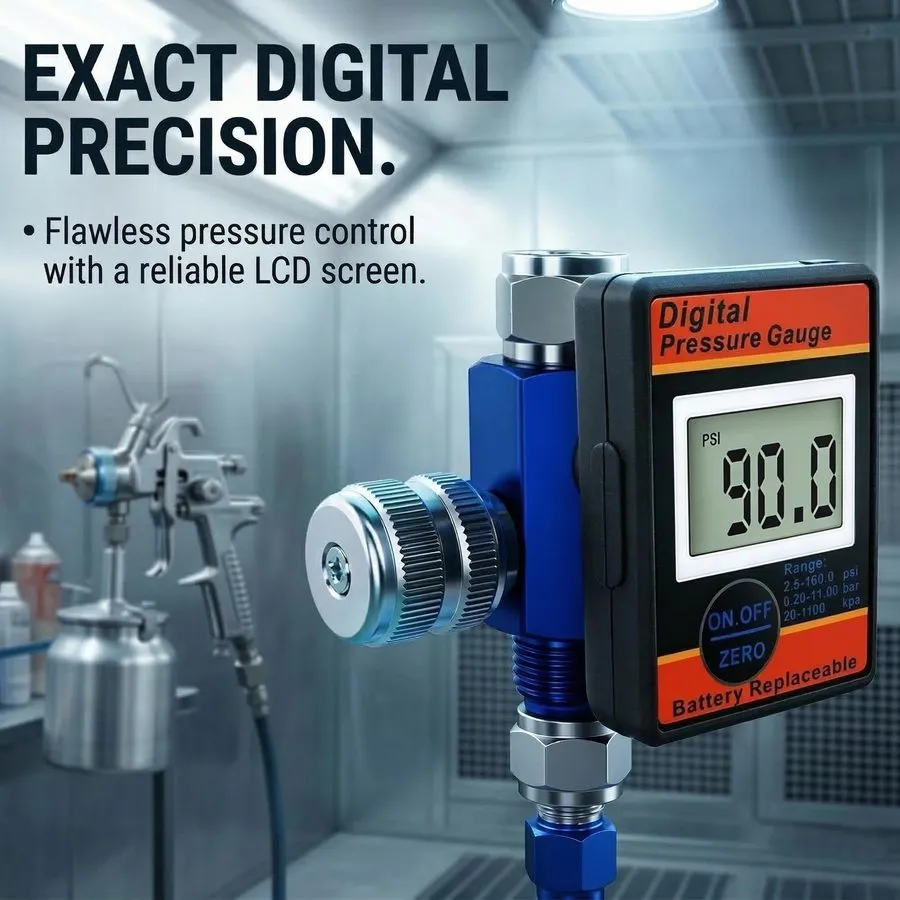 Дисплей DAR01B Digital Air Pressure Regulator LED Display Gauge NPT Valve Heavy 