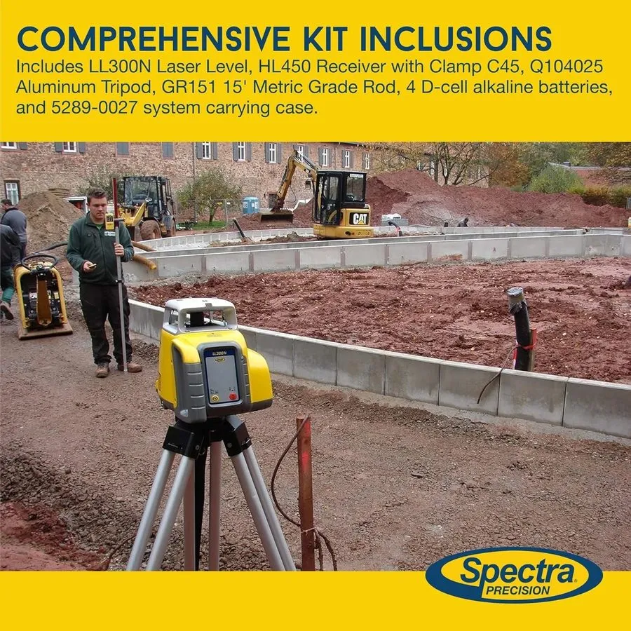 Нивелир Trimble Spectra Precision Ll300n-2 Laser Level Kit Tripod 15ft Alum. Rod
