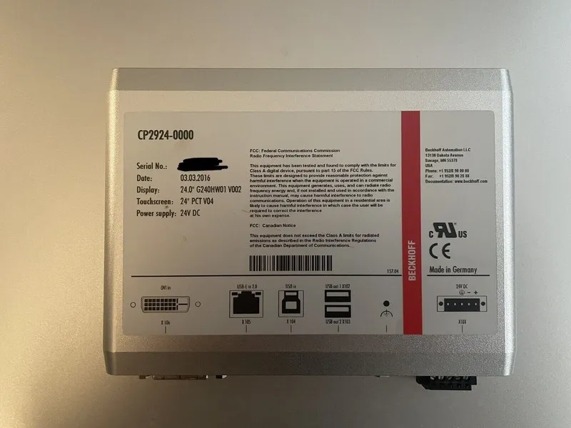 Промышленный компьютер Beckhoff CP2924-0000 24” Monitor Display