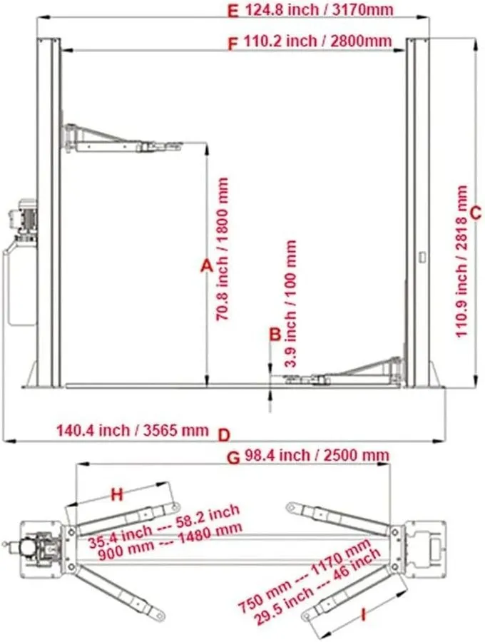 Автоподъёмник KATOOL 11000lb 2-Post Car Lift Floor Plate Symmetric Truck Auto Ho — фото лота 1