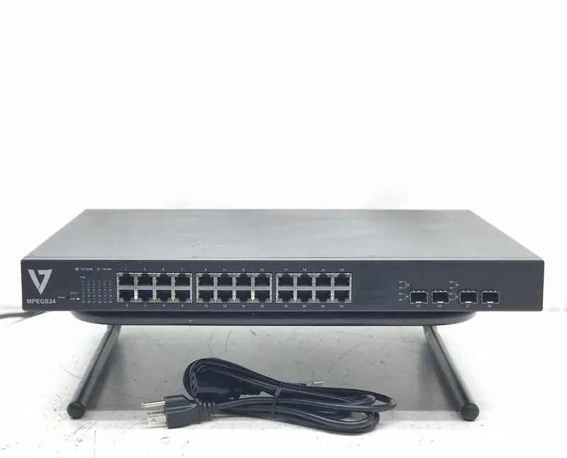 Коммутатор V7 MPEGS24 24 Port + 4 SFP Smart PoE Switch