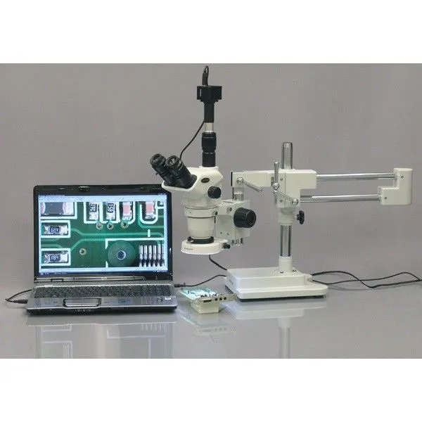 Микроскоп AmScope 7X-45X Trinocular Stereo Microscope with Aluminum 80-LED Ring