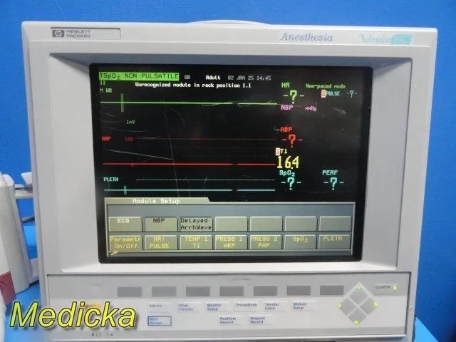 Монитор пациента Philips/Agilent VARIDIA 24C/26 Anesthesia Monitor W/ M1041A Rac — фото лота 2