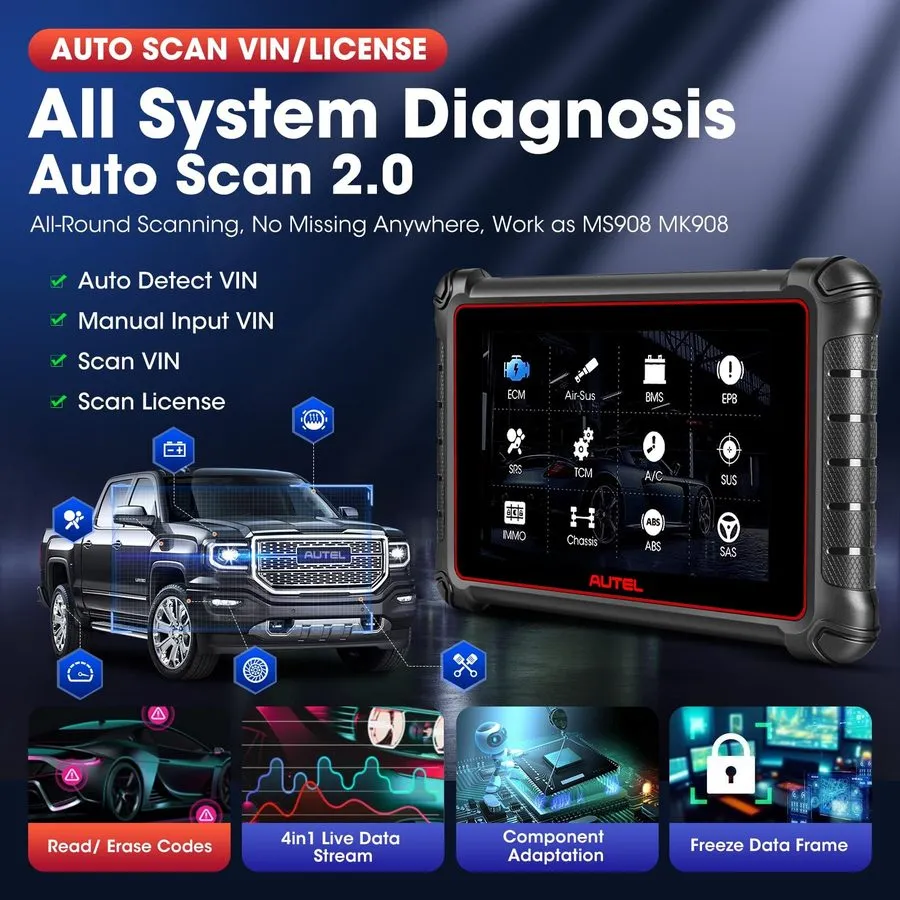 Диагностический сканер 2026 Autel MP900 Full System OBD2 Diagnostic Scanner ECU — фото лота 2