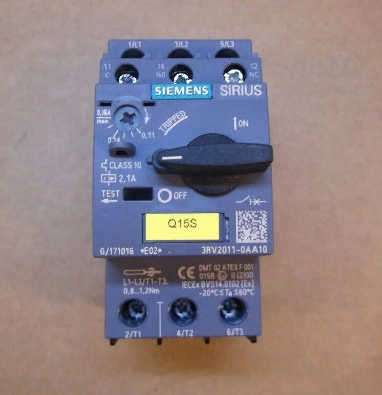 Автоматический выключатель Siemens 3RV2011-0AA10 CIRCUIT-BREAKER SZ S00,FOR MOTO