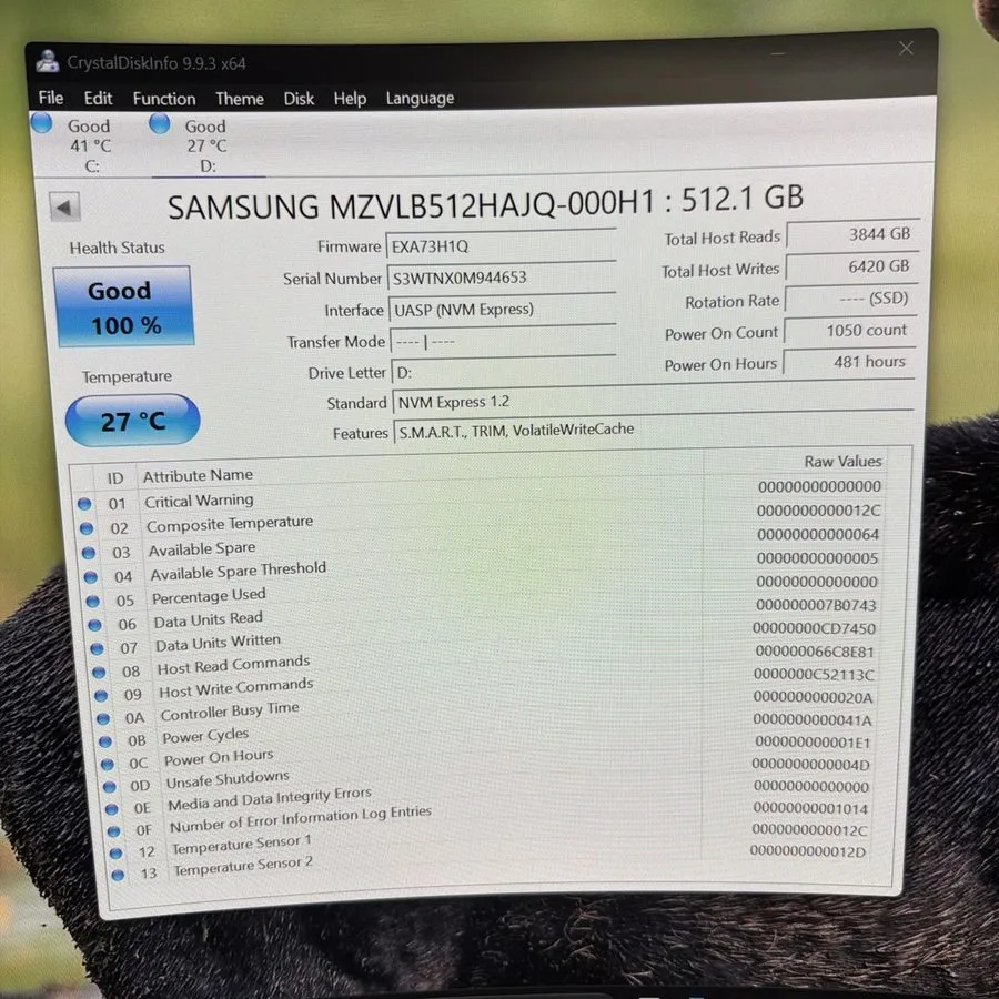 SSD-накопитель SAMSUNG PM981 512GB M.2 NVMe PCIe SSD MZ-VLB5120 Lenovo SSS0L2510