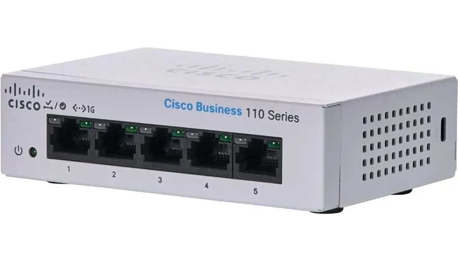 Коммутатор Cisco Business CBS110-5T-D 5 Port Gigabit Desktop Switch