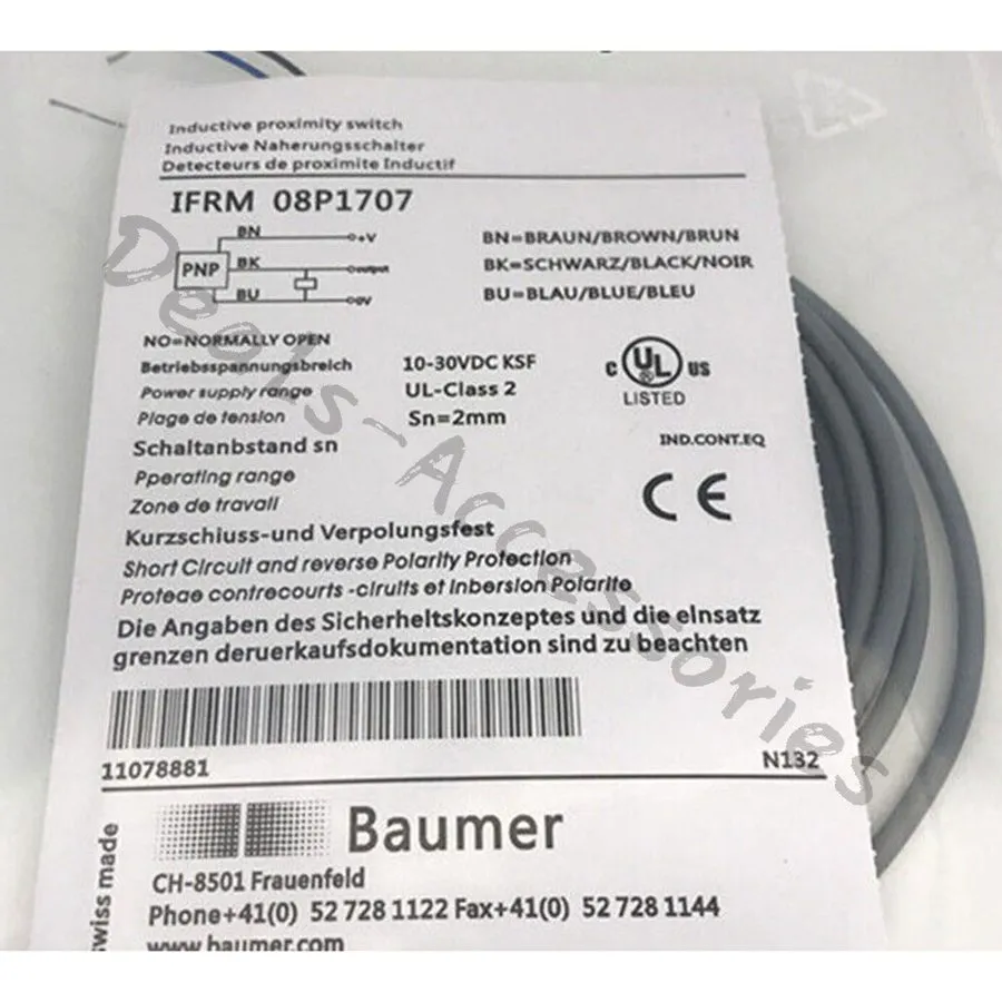 Датчик приближения BAUMER IFRM 08P1707 Inductive Proximity Switch Sensor